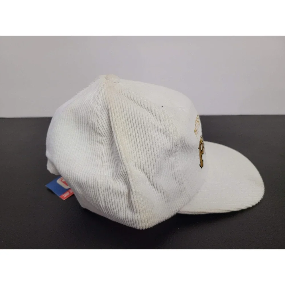 Vintage Pittsburgh Pirates Hat Cap‎ Mens Snapback White Corduroy Twin Enterprise